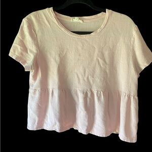 La Hearts Light Pink Babydoll Tee